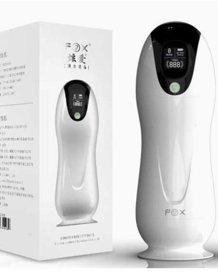 FOX M30 เครื่องช่วยสำเร็จความใคร่ชายอัจฉริยะ – 8 โหมดสั่น เสียงอินเทอร์แอคทีฟ หน้าจอดิจิทัล ระบบทำความร้อน ชาร์จ USB